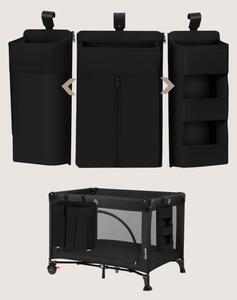 Lionelo - Organizér na postýlku 3v1 SIDEPOCKET Black