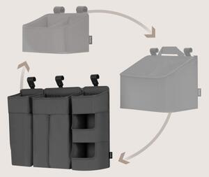 Lionelo - Organizér na postýlku 3v1 SIDEPOCKET Grey
