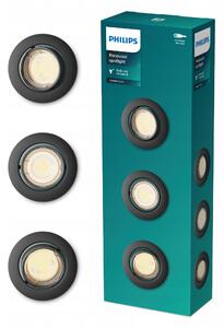 3x Halogenové podhledové svítidlo LED GU10, pohyblivé, Peridot Philips