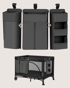 Lionelo - Organizér na postýlku 3v1 SIDEPOCKET Grey