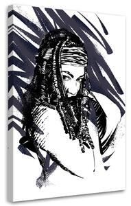 Obraz na plátně Živí mrtví, Michonne - Nikita Abakumov Rozměry: 40 x 60 cm