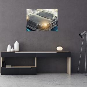 Skleněný obraz auta Audi - šedé (70x50 cm)
