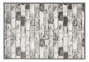 Makro Abra Moderní kusový koberec 70911/24338 TANGO Cihlová zeď šedý Rozměr: 300x400 cm