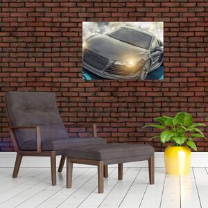 Skleněný obraz auta Audi - šedé (70x50 cm)