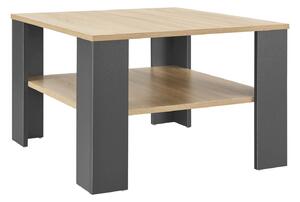 Konferenční stolek 60x60cm - tmavě šedý/drevo