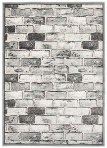 Makro Abra Moderní kusový koberec 70911/24338 TANGO Cihlová zeď šedý Rozměr: 250x350 cm