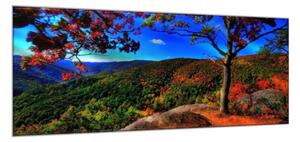 Obraz skleněný panorama podzimní hory - 52 x 60 cm