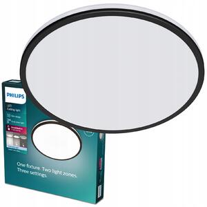 LED Stropní Svítidlo pro Stropní Svítidlo montáž OZZIET 18W 4000K 30cm černé PHILIPS