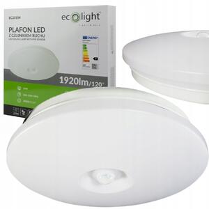 Stropní Svítidlo LED EL 24W senzor pohybu PIR 1920LM 4000K IP44 ECOLIGHT