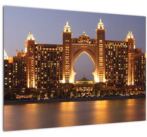Skleněný obraz stavby v Dubaji (70x50 cm)