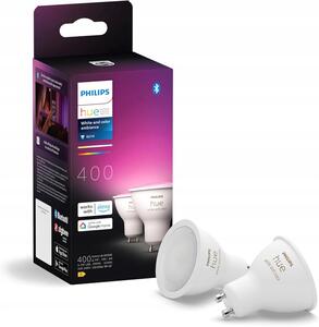 LED žárovka Philips Hue White and Colour Ambiance GU10 400lm 4000K 2 kusy