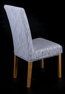 Napínací potah na židli s opěradlem Glamour - šedý, 2 ks