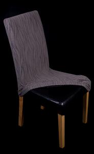 Napínací potah na židli s opěradlem Glamour - antracit, 2 ks
