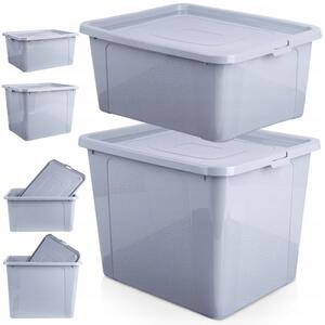 2x plastový úložný box velký krabička na hračky 20+30L