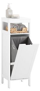 SoBuy BZR122-W Prádelní skříň Koš na prádlo Koupelnová skříňka Bílá 30x90x30 cm