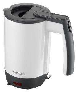 Concept RK7030-Cestovní rychlovarná konvice 0,5 l 1080W/230V šedá/bílá + 2 šálky