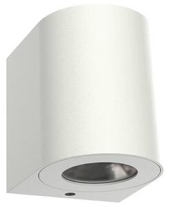 NORDLUX Venkovní nástěnné hliníkové LED osvětlení CANTO, 2x6W, bílé, kulaté 49701001