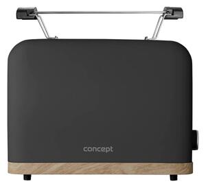 Concept TE2016 - Topinkovač s dvěma otvory a rozpékačem 930W/230V černá