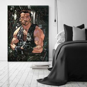 Obraz na plátně Predátor, Arnold Schwarzenegger - Nikita Abakumov Rozměry: 40 x 60 cm