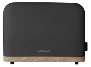 Concept TE2016 - Topinkovač s dvěma otvory a rozpékačem 930W/230V černá