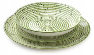 STRIPES GREEN Jídelní sada 18 dílů 27/19/20cm miska 550ml