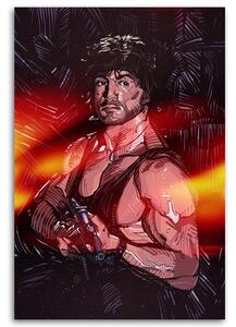 Obraz na plátně Rambo, Sylvester Stallone - Nikita Abakumov Rozměry: 40 x 60 cm