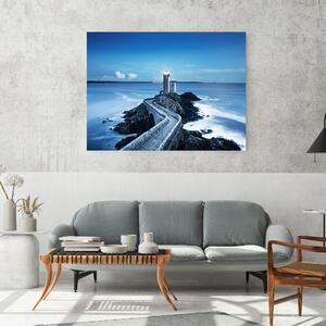 Obraz na plátně Maják a modrá voda - Nikita Abakumov Rozměry: 60 x 40 cm