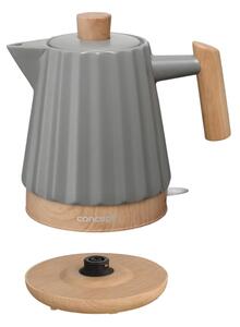 Concept RK0092-Rychlovarná konvice 1,5 l 1500W/230V t. šedá/dekor dřeva/keramika