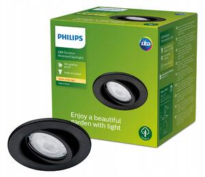 Zápustné svítidlo GU10 Černé VODOTĚSNÉ IP65 Fresco Philips
