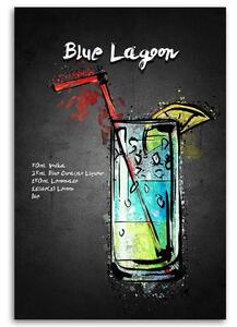 Obraz na plátně Koktejl Blue lagoon - Gab Fernando Rozměry: 40 x 60 cm