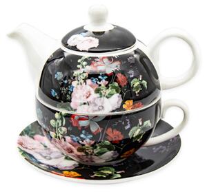 Sada hrnků s konvicí Bella Fiore porcelán 0,45 l