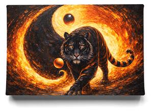 KRAFTHOUSE.EU Tygr Jin a Jang – obraz na plátno Premium Canvas | 100% bavlna | Různé rozměry Velikost: 30 x 20 cm