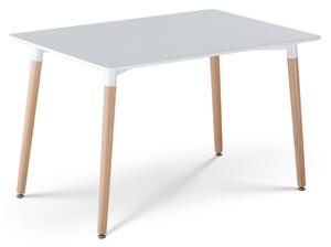 Jídelní stůl ERVIN přírodní/bílá, šířka 120 cm
