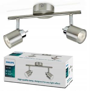 Stropní Svítidlo Nástěnný , bodové, 2x GU10, nikl, Meranti Philips
