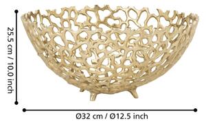 Eglo 427497 - Dekorační mísa KIMITSU pr. 32 cm zlatá