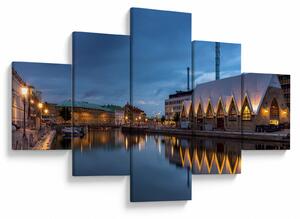 Obraz vodního kanálu - Göteborg (125x70 cm)