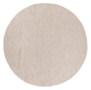 Přírodní kulatý koberec FIR WOOL 160 cm 2600 g/m2 béžová