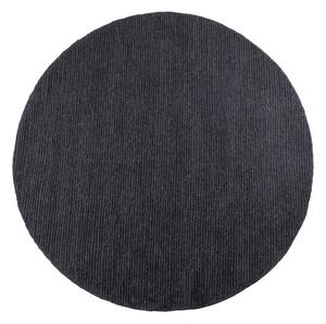 Přírodní kulatý koberec FIR WOOL 160 cm 2600 g/m2 antracit