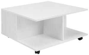 KONFERENČNÍ STOLEK, bílá, kompozitní dřevo, 70/70/36,5 cm MID.YOU, Online Only