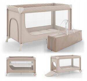 Kinderkraft cestovní postýlka LEODY UP beige