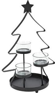 Home Styling Collection Držák na čajové svíčky v podobě vánočního stromku, 29 cm
