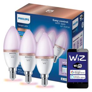 LED žárovka Philips E14 4,9W 2200-6500K RGB WiFi