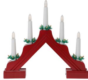 Home Styling Collection Červený vánoční dekorace s osvětlením, 31,5 cm