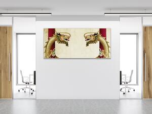 Obraz skleněný dračí hlavy - 100 x 150 cm