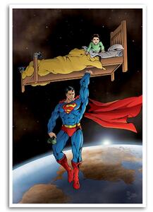 Obraz na plátně Superman zachraňuje dítě - Saqman Rozměry: 40 x 60 cm