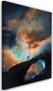 Obraz na plátně Člověk a mraky - Rokibul Hasan Rozměry: 40 x 60 cm