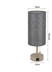 Brilagi - Stolní lampa s USB portem TABLON 1xE27/25W/230V béžová/šedá