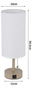 Brilagi - Stolní lampa s USB portem TABLON 1xE27/25W/230V béžová/bílá