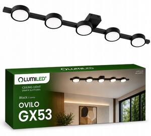 Stropní svítidlo Lumiled černé 5bodové GX53 hliník industriální
