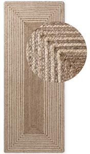 Hanse Home, Běhoun Juno 106329 Natural White Brown, 80x200, hnědá, chodba / předsíň